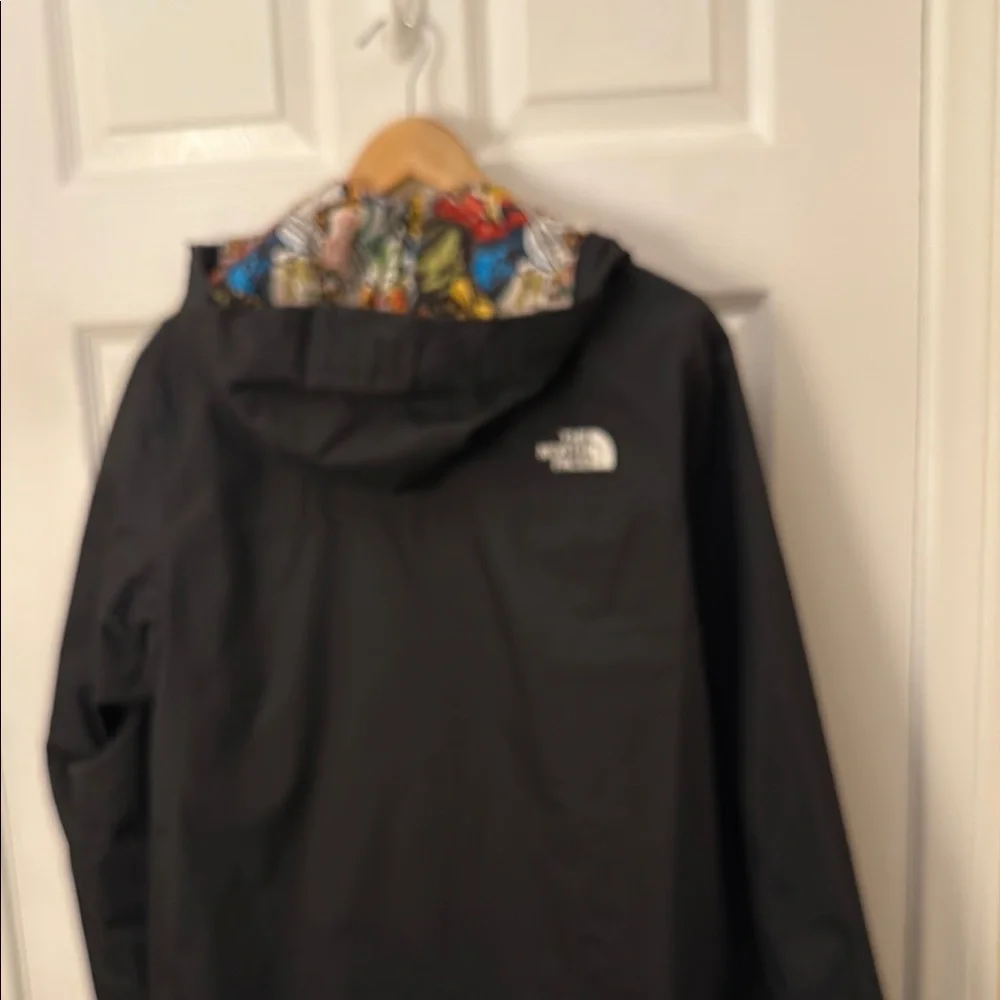 The North Face Black Jacket with Colorful Lining - Picture 3 of 3